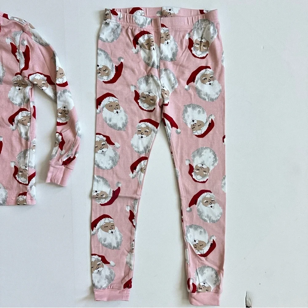 Carter's Pink Santa Kids Pajama Set Size 7